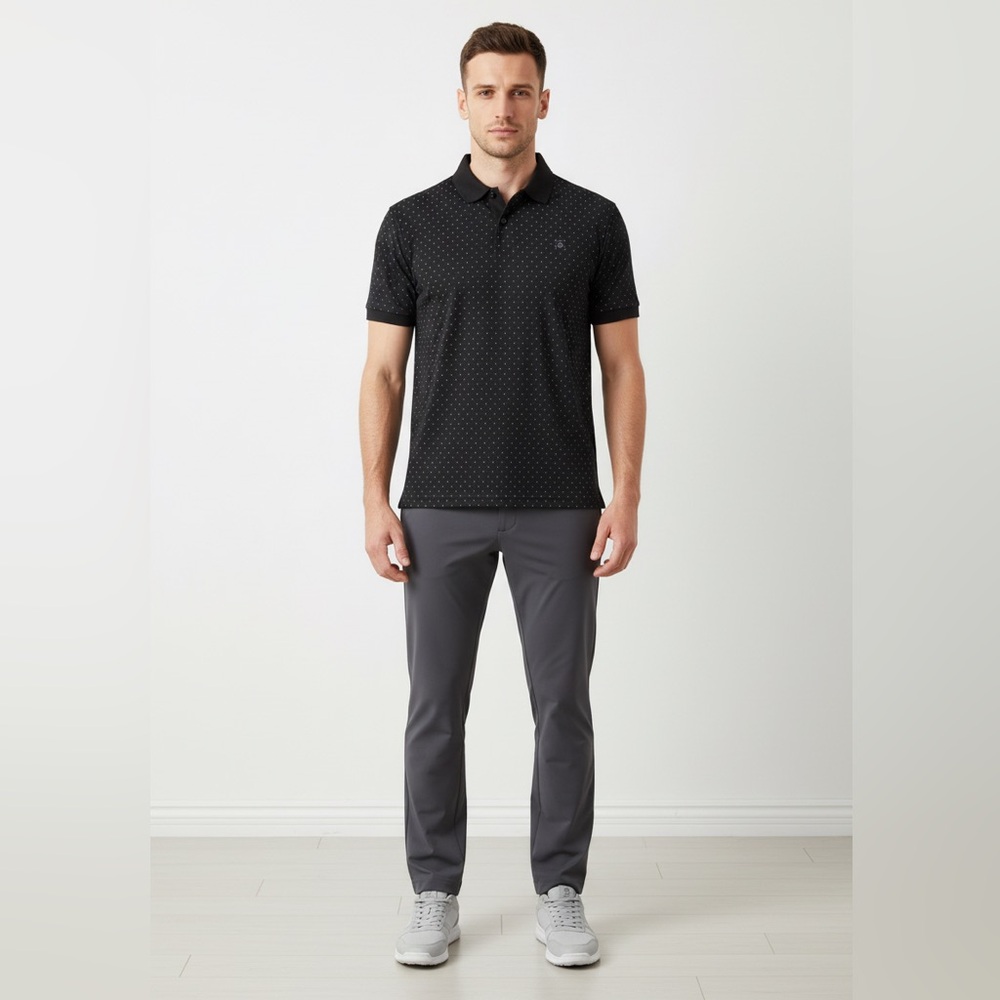 Greg Norman Collection Black Polo Shirt